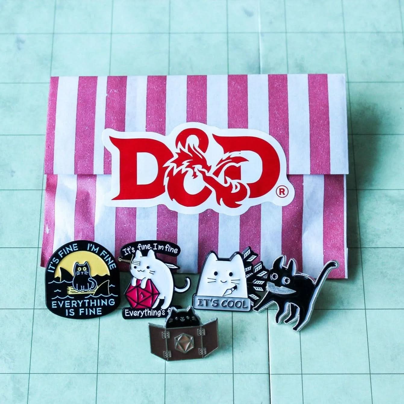 TTRPG Crazy For Cats Set | Dungeon and Dragons, Mystery Dice Cats Box, includes mystery dice packs, never the same sets | TTRPG Dice - MysteryDiceGoblins