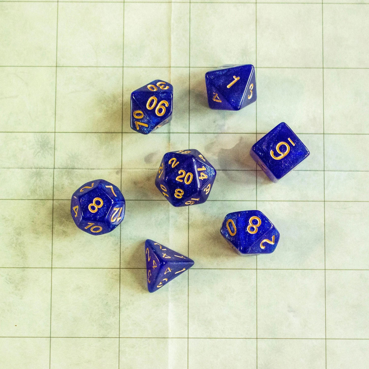 Royal Blue Shimmer Dice