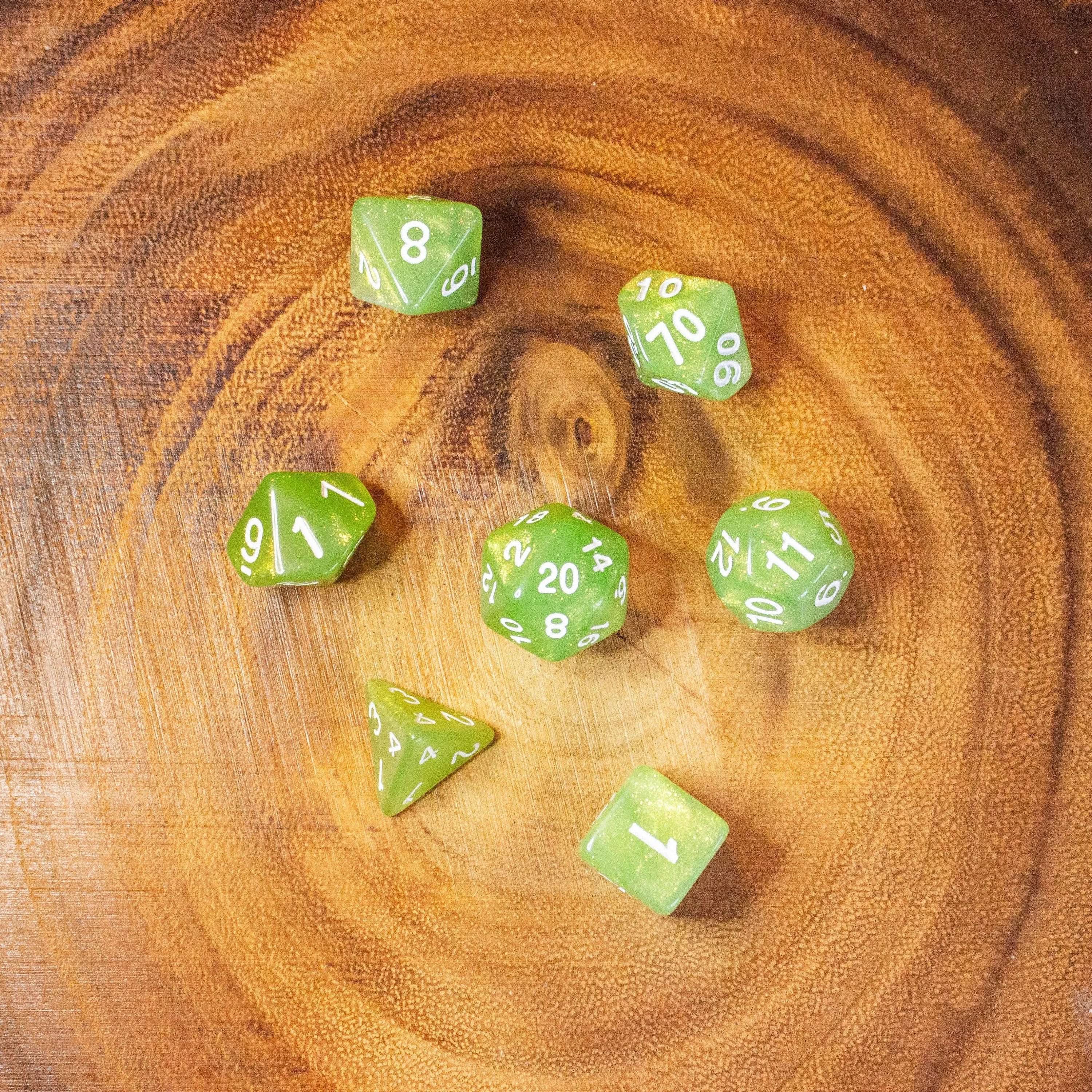 Green Shimmer Dice