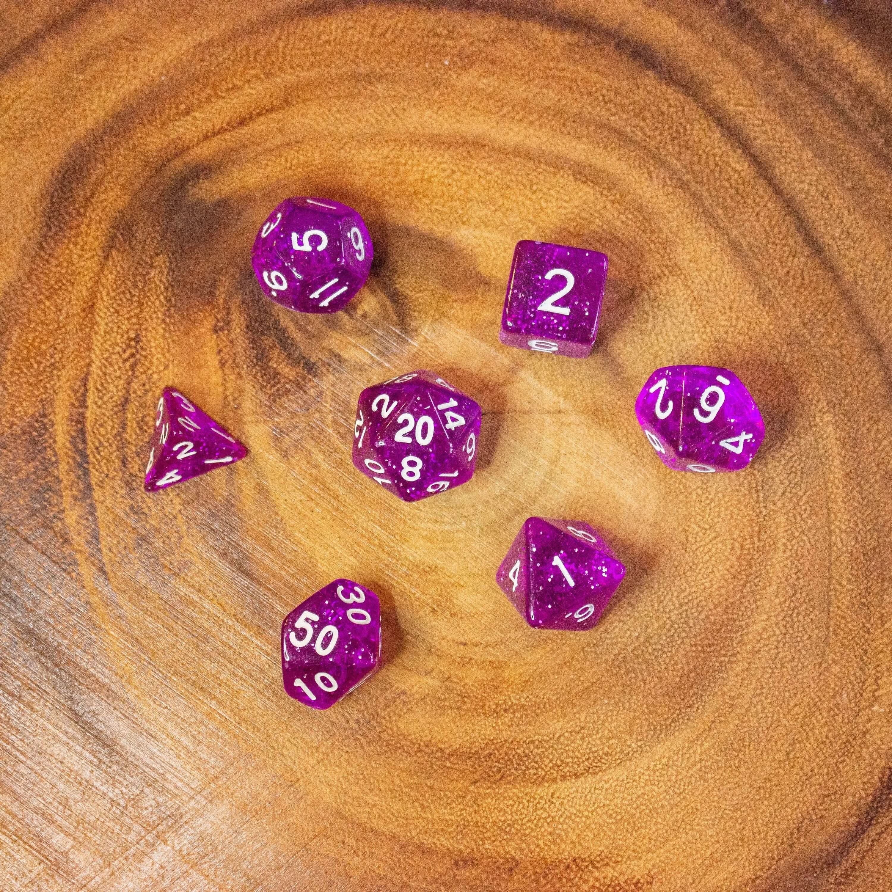 Plum Purple Shimmer Dice