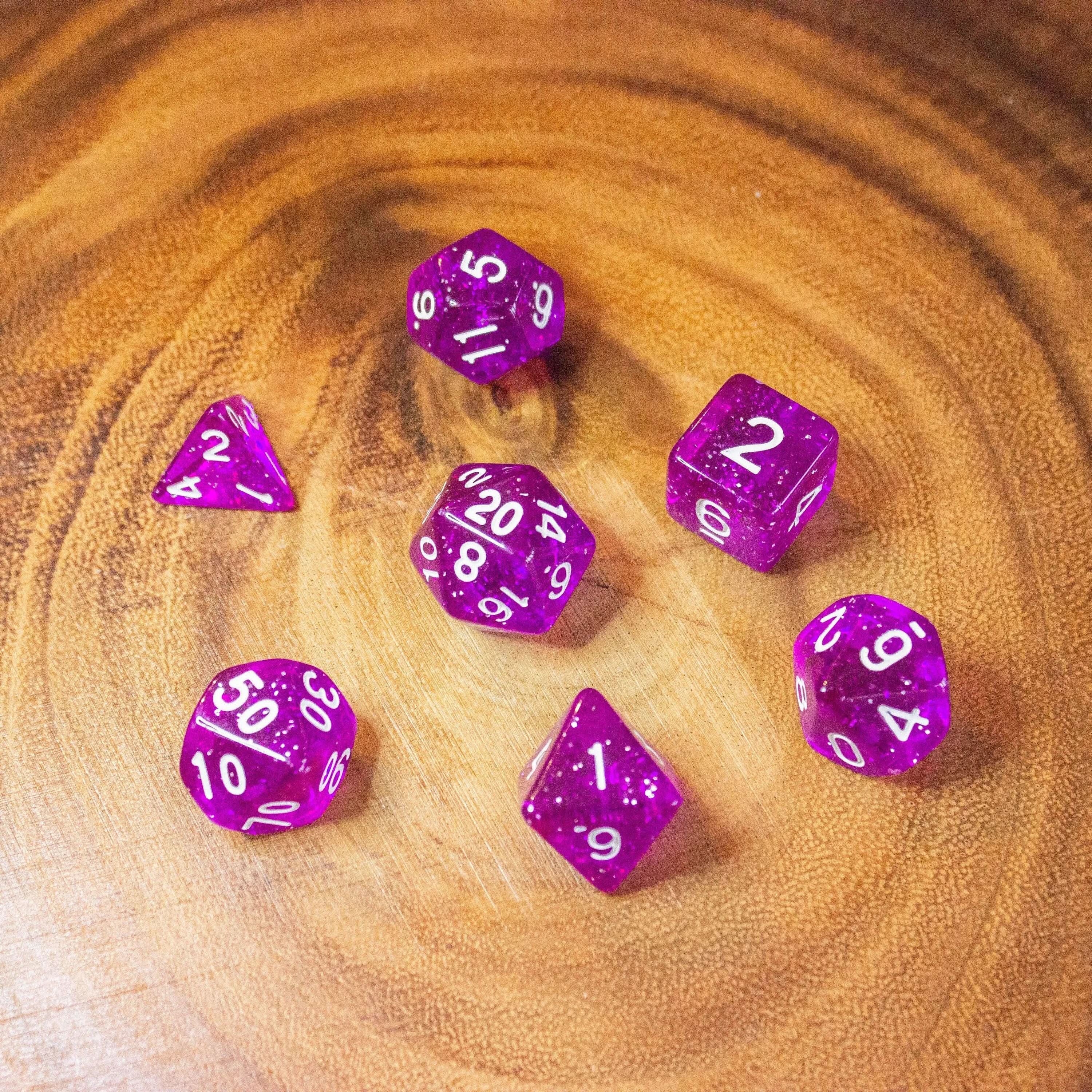 Plum Purple Shimmer Dice