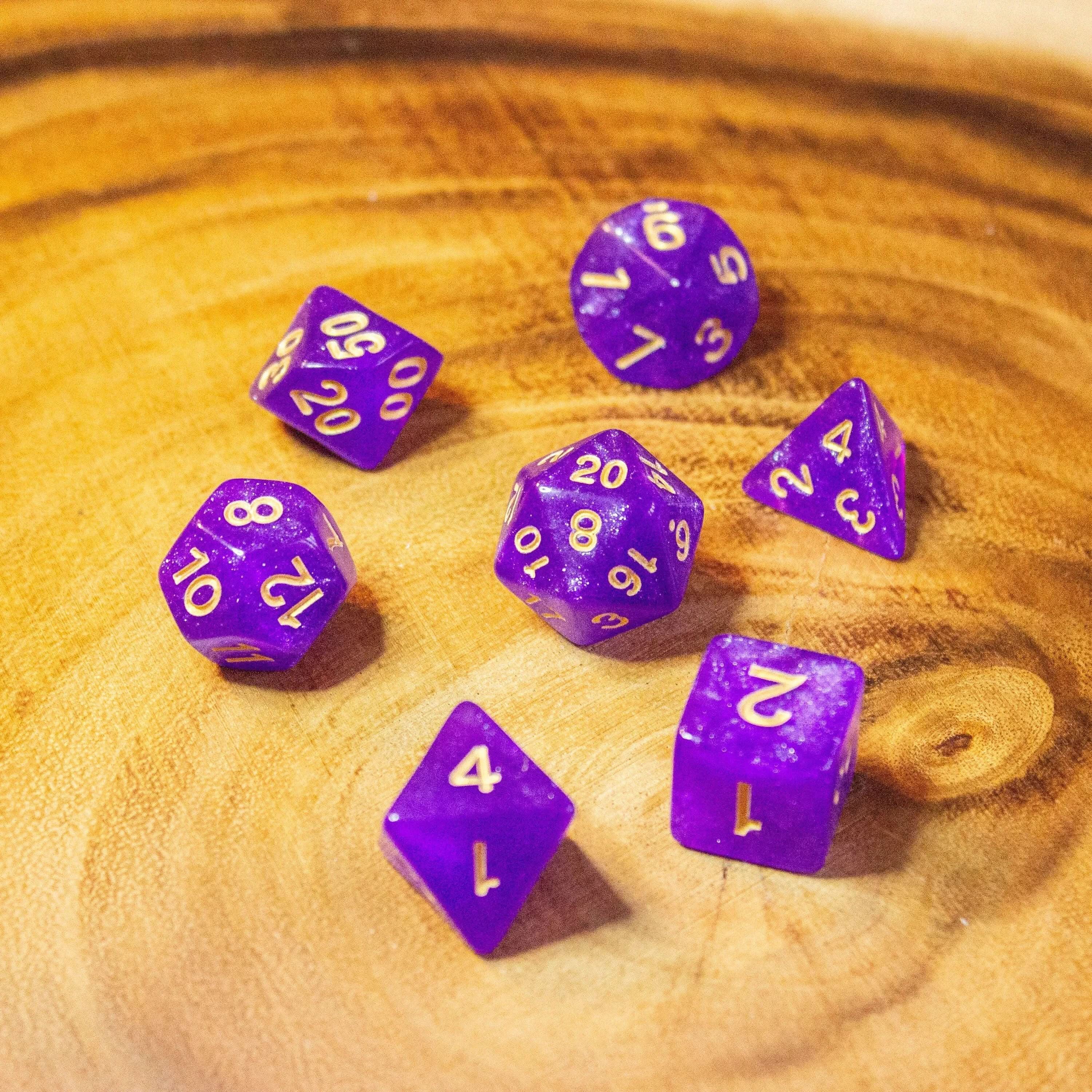 Magenta Shimmer Dice Set