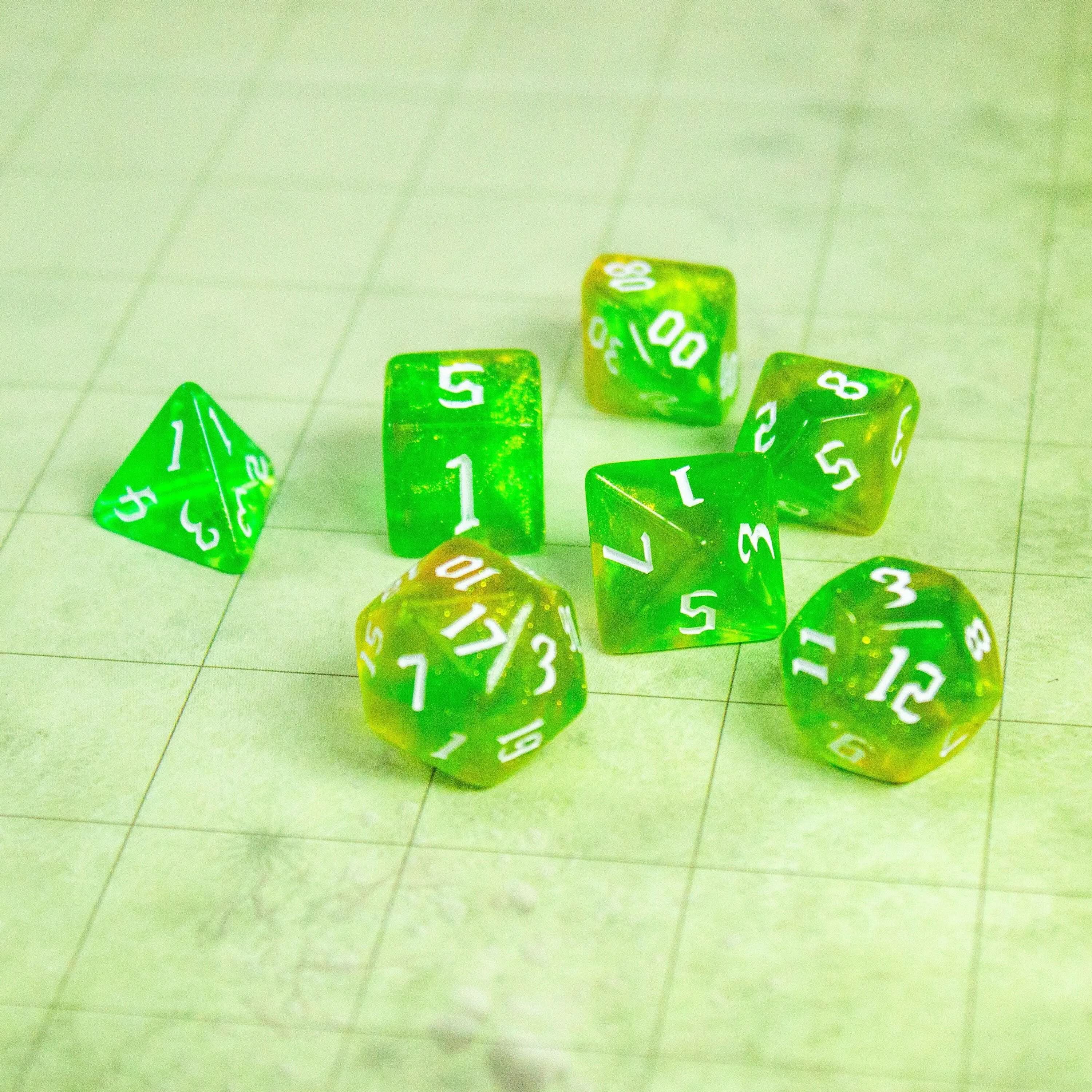 Lime Green Fog Dice