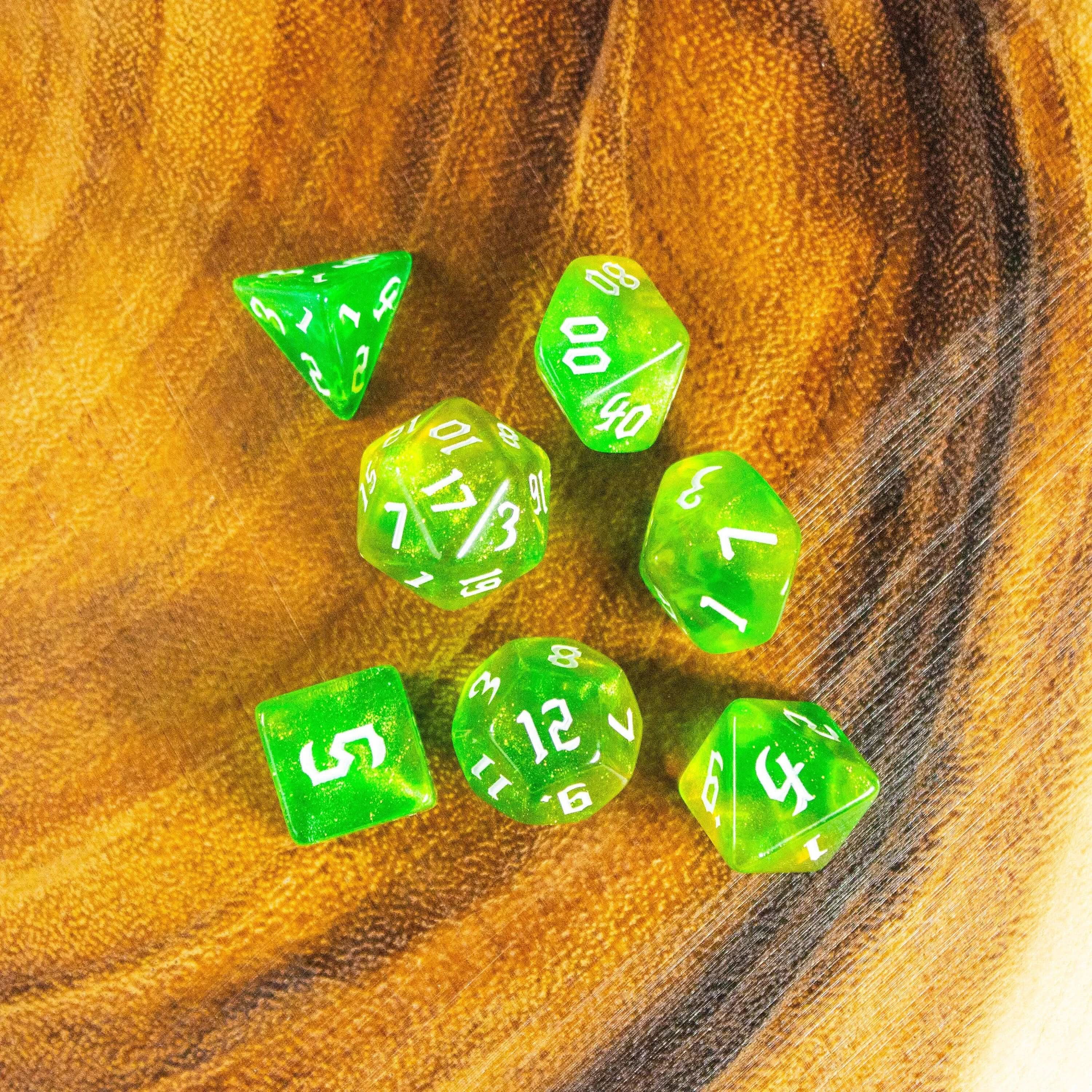 Lime Green Fog Dice