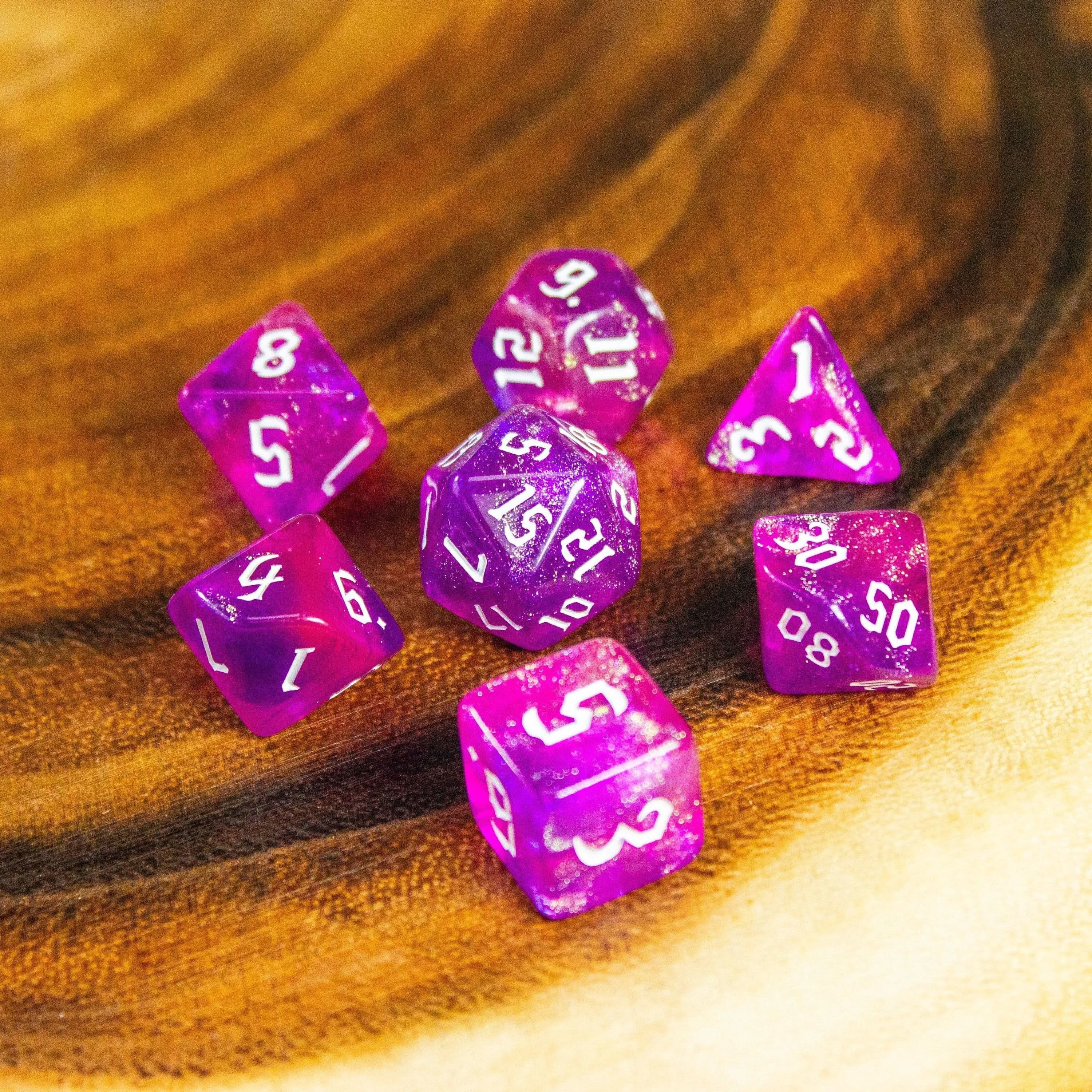 Fuchsia Fog Dice Set