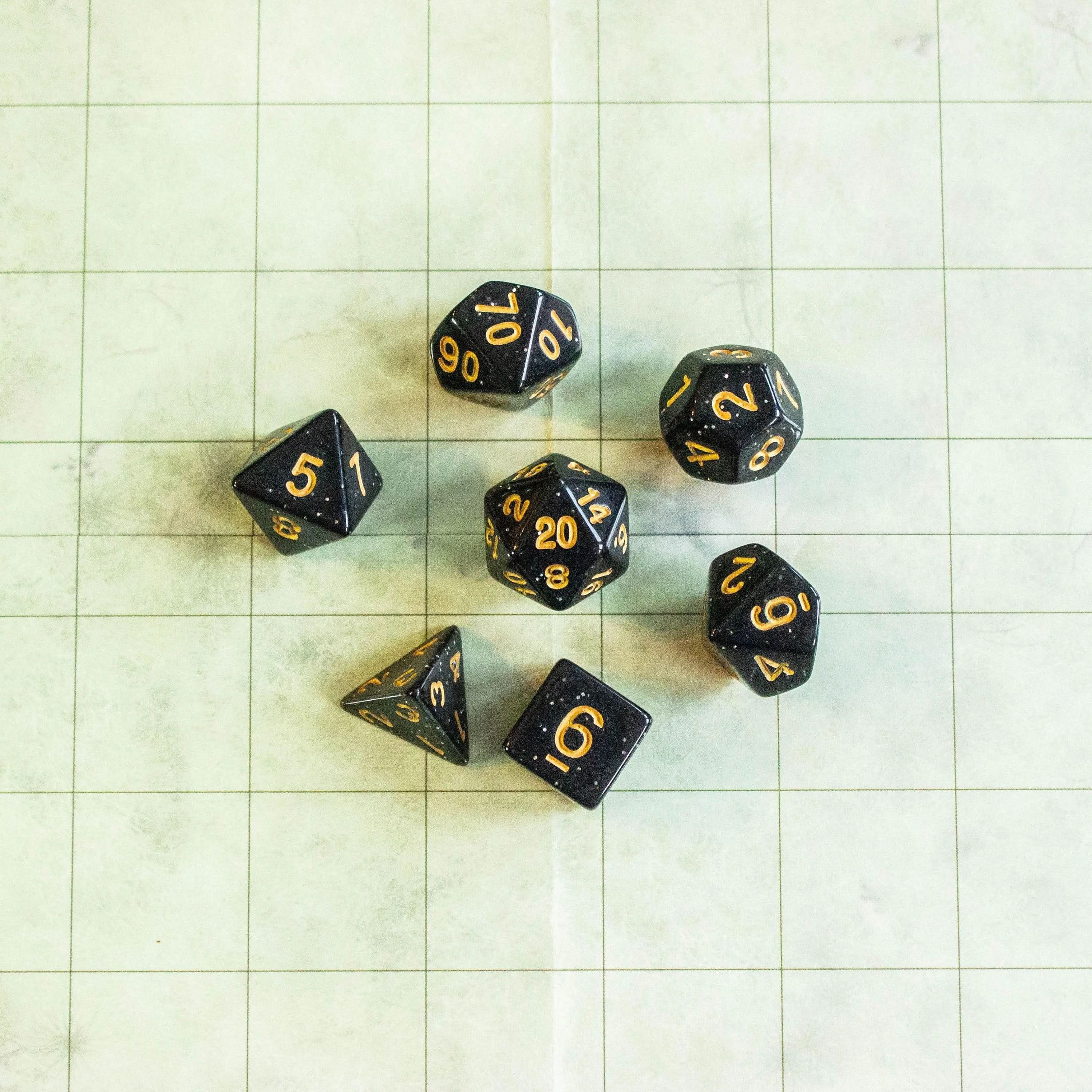 Black Shimmer Dice