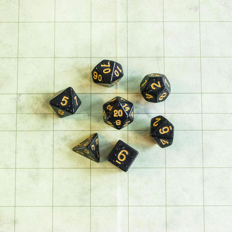 Black Shimmer Dice