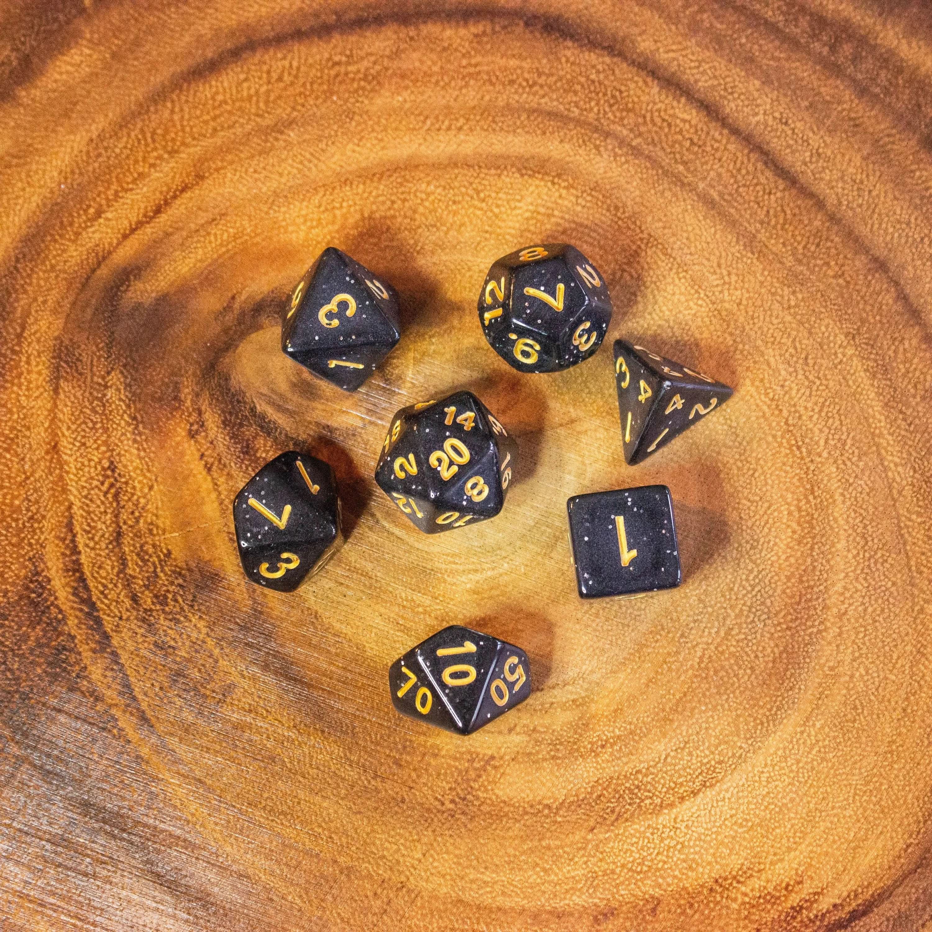 Black Shimmer Dice