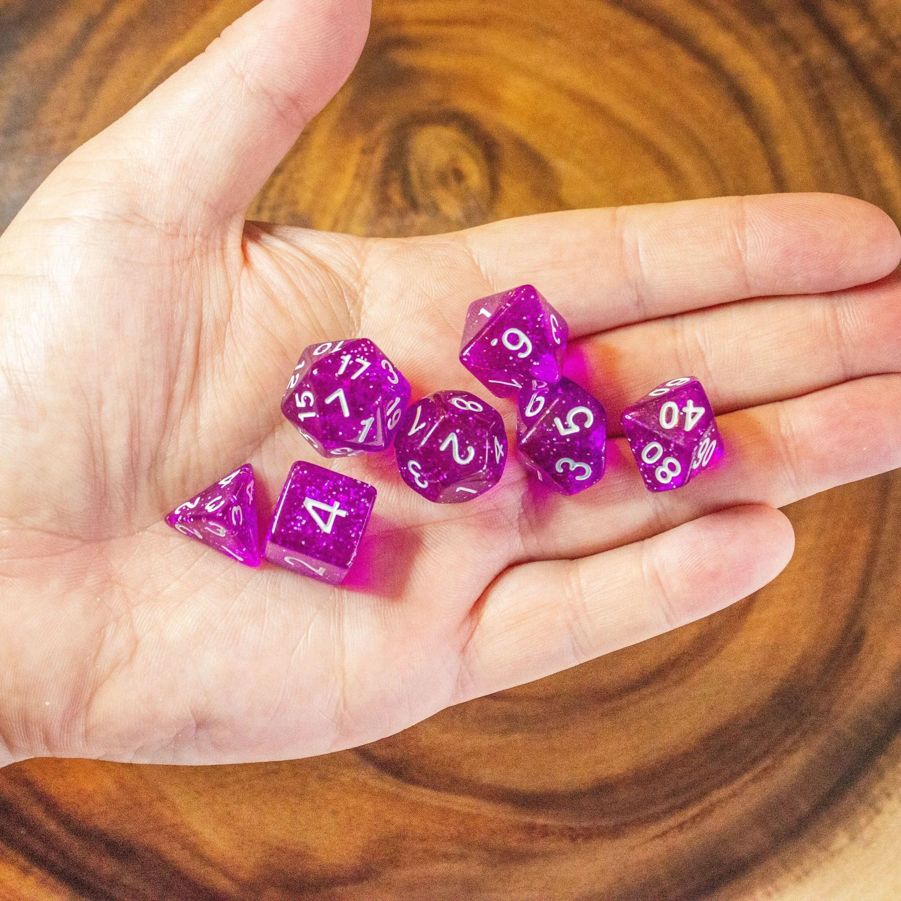 Plum Purple Shimmer Dice