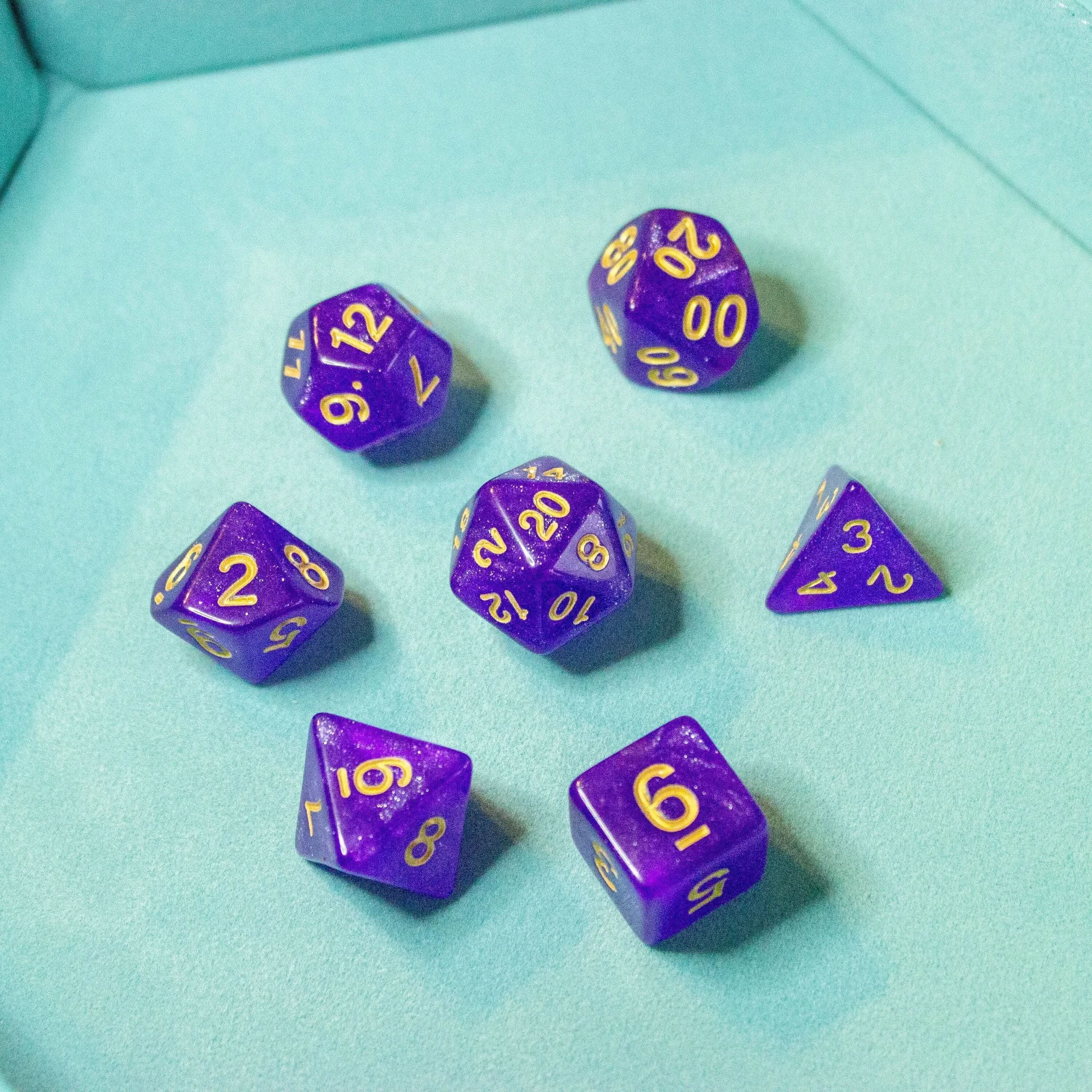 Magenta Shimmer Dice Set
