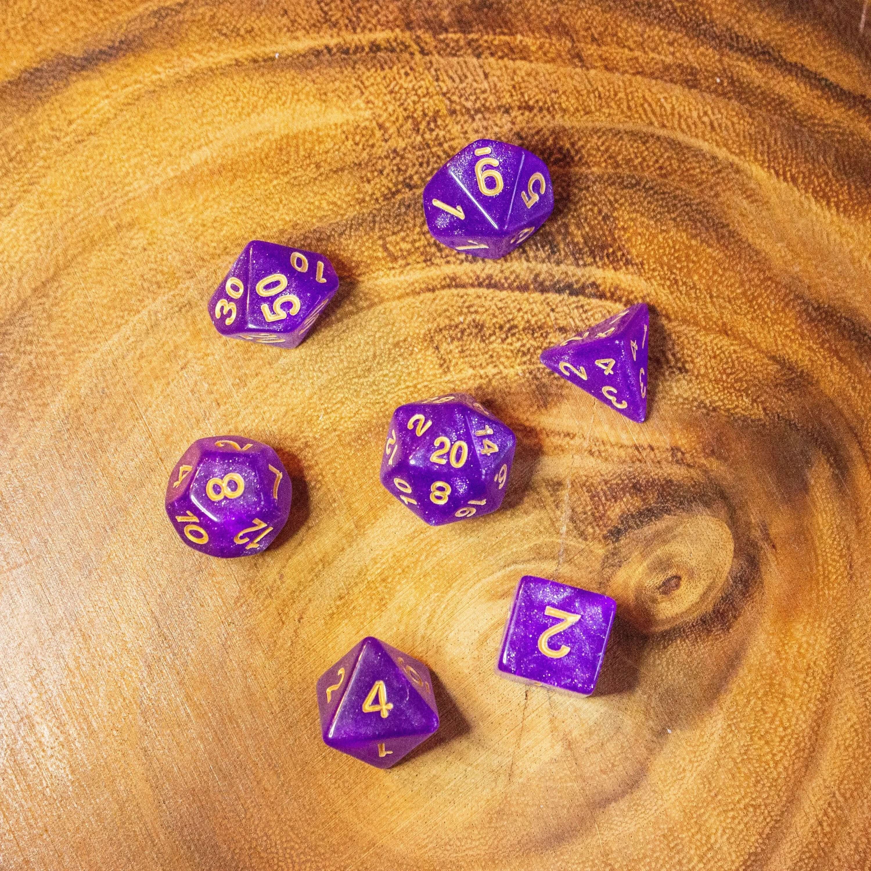 Magenta Shimmer Dice Set