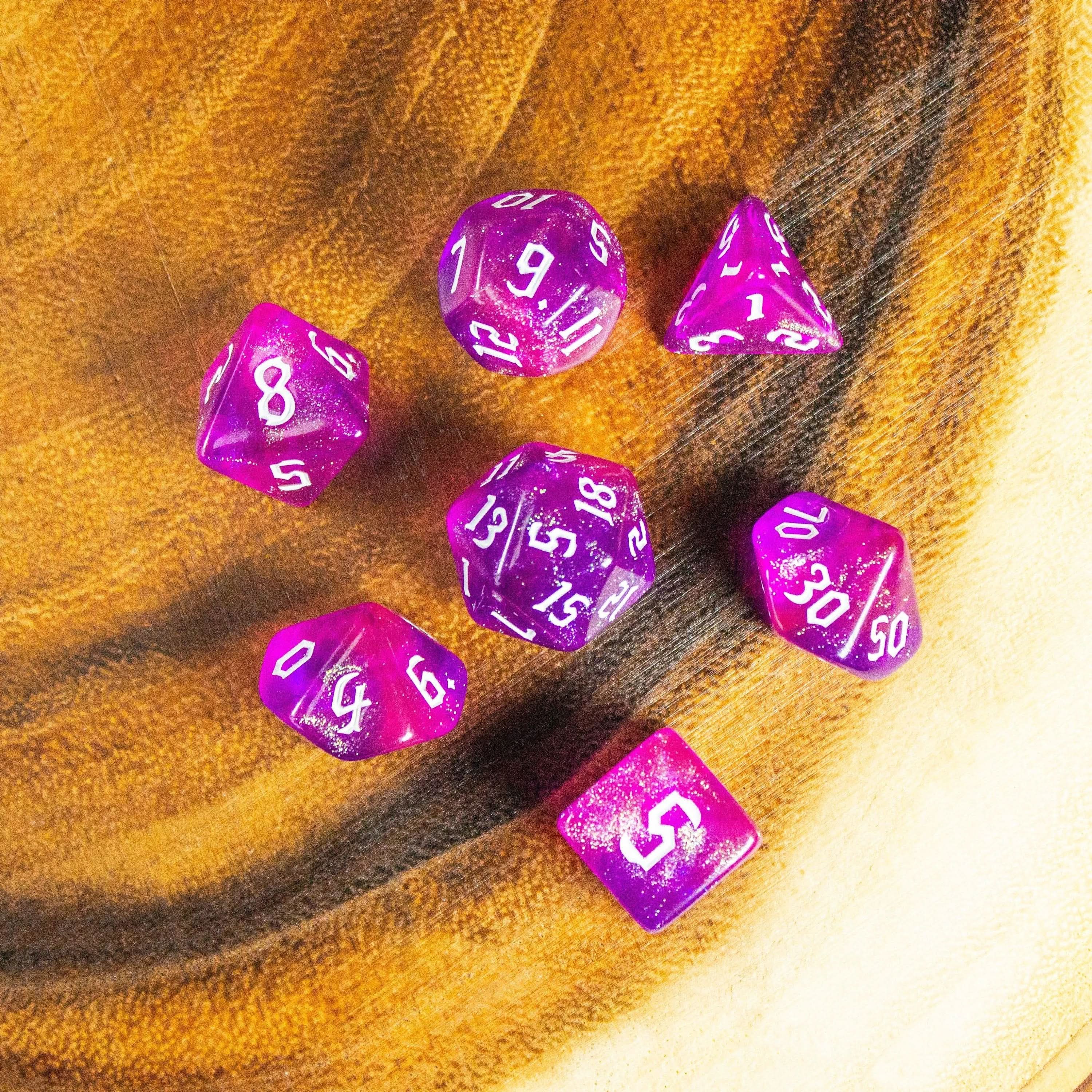 Fuchsia Fog Dice Set