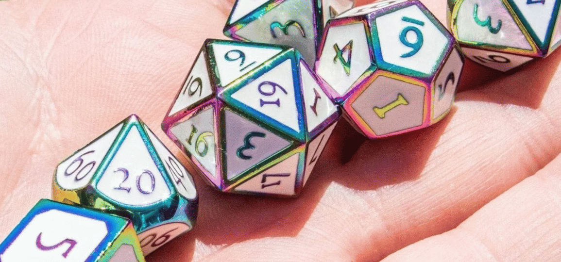 7 Epic Dungeons and Dragons Metal Dice