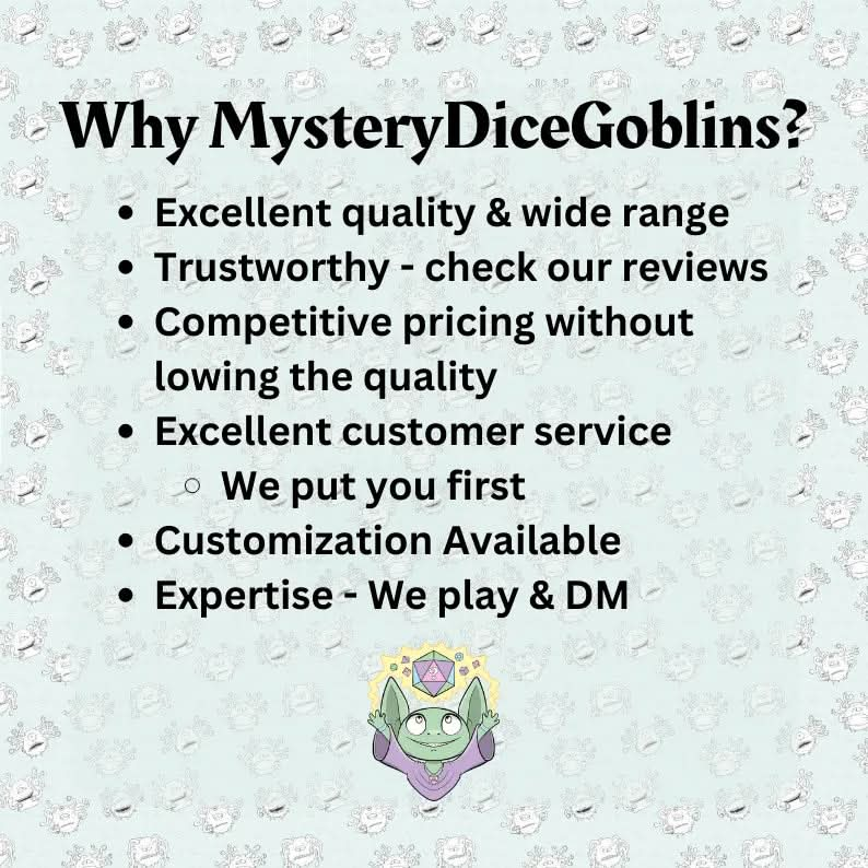 DnD Birthday Card - Mystery Dice Goblin