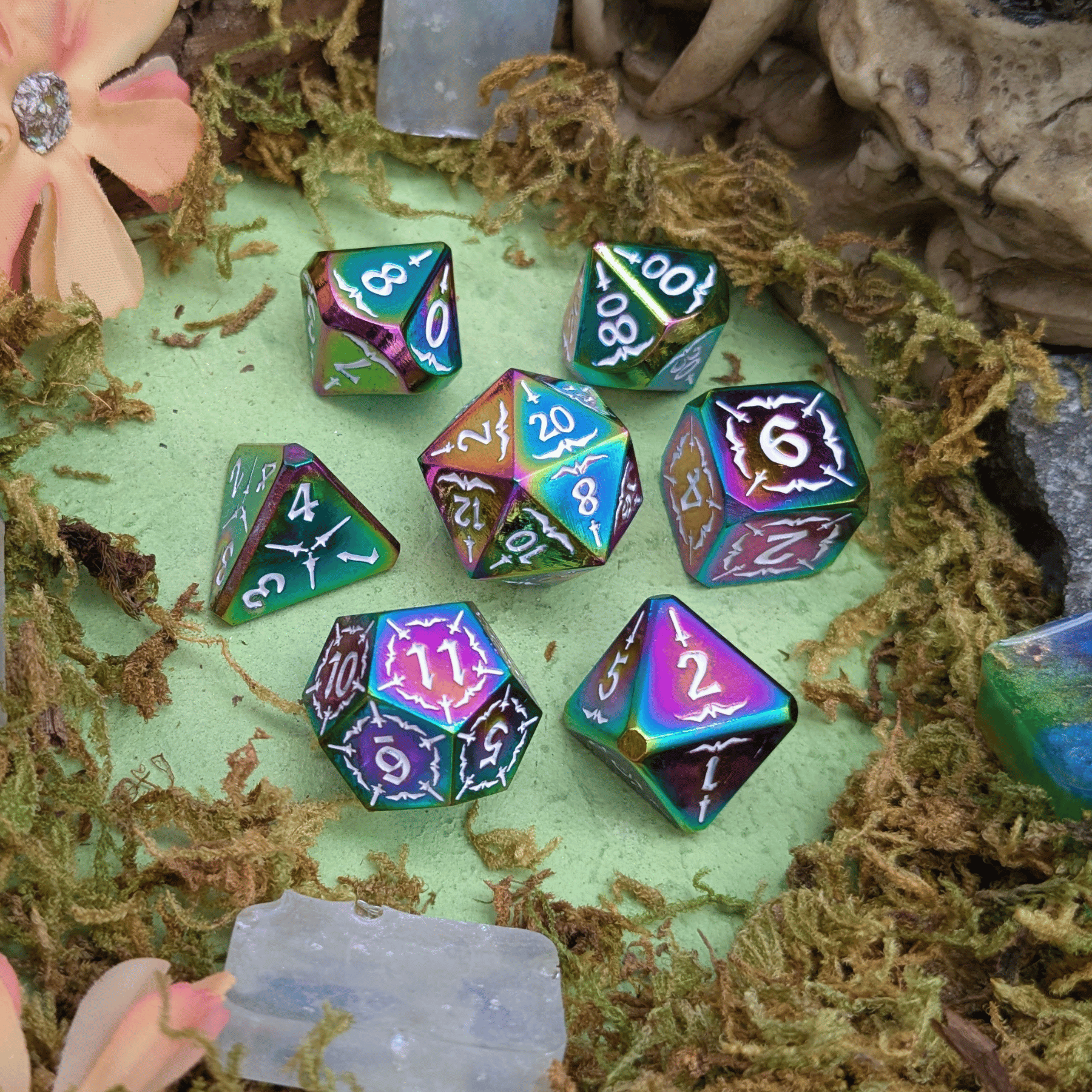 Wild Faelight | Metal Arcana Dice Set