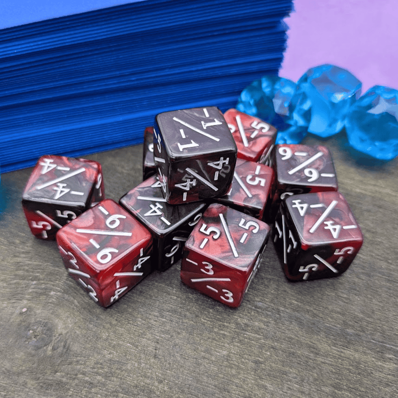 Black Red Simple Counter Dice -/-