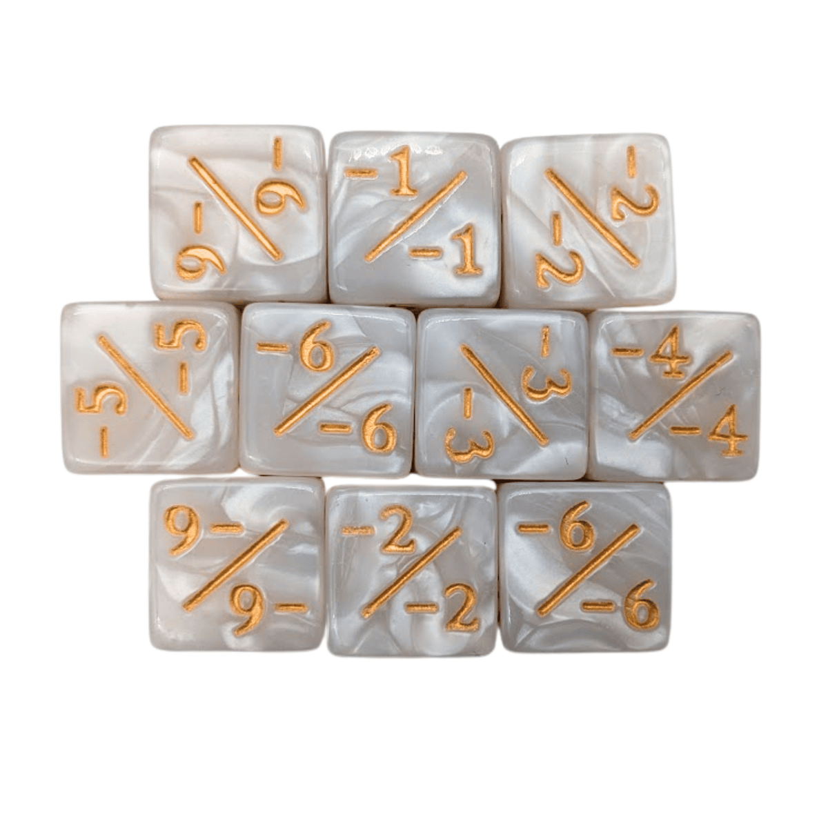 White Gold Simple Counter Dice -/-