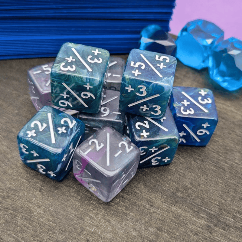 Blue Ethereal Counter Dice +/-