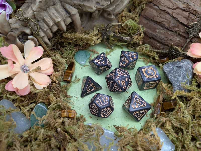 Dragon Black Dice Set