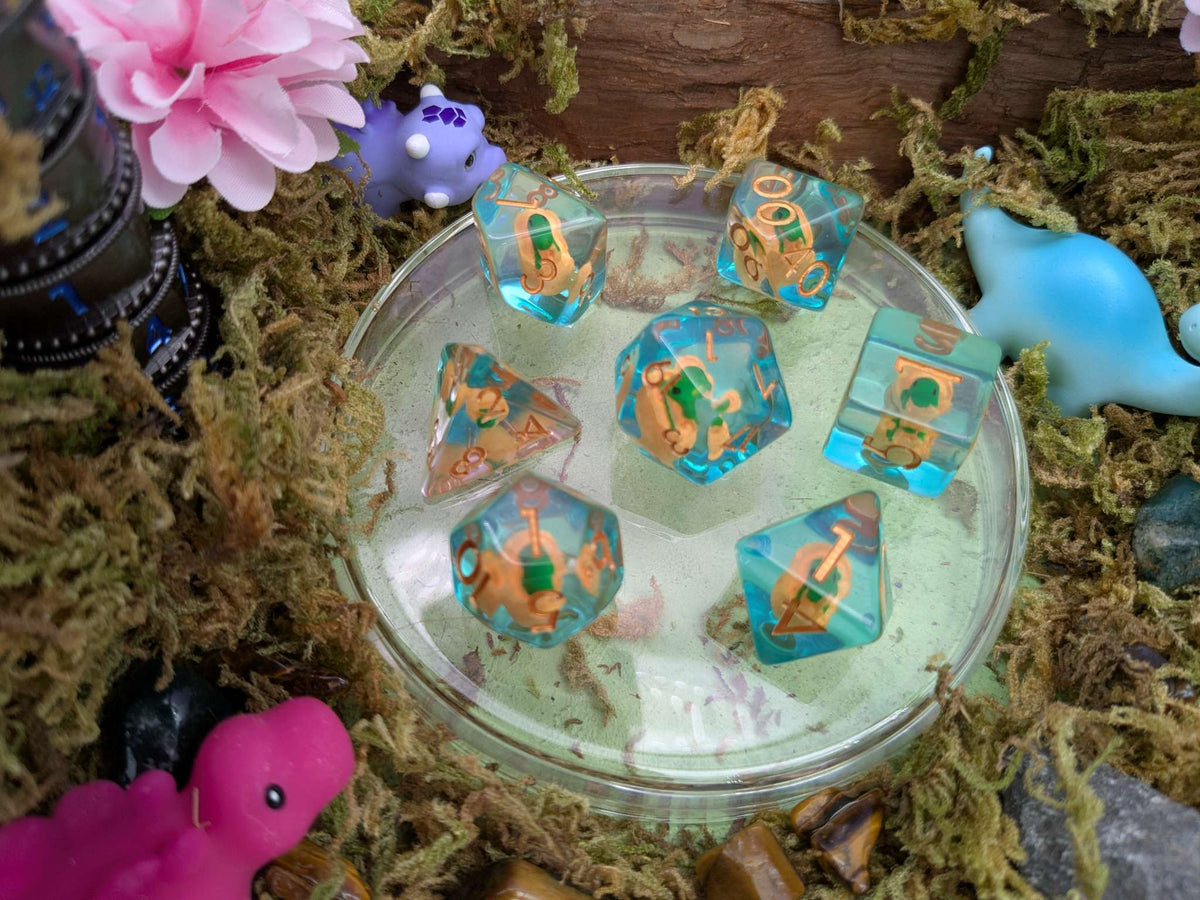 Dinosaur Egg Inclusion Dice Set