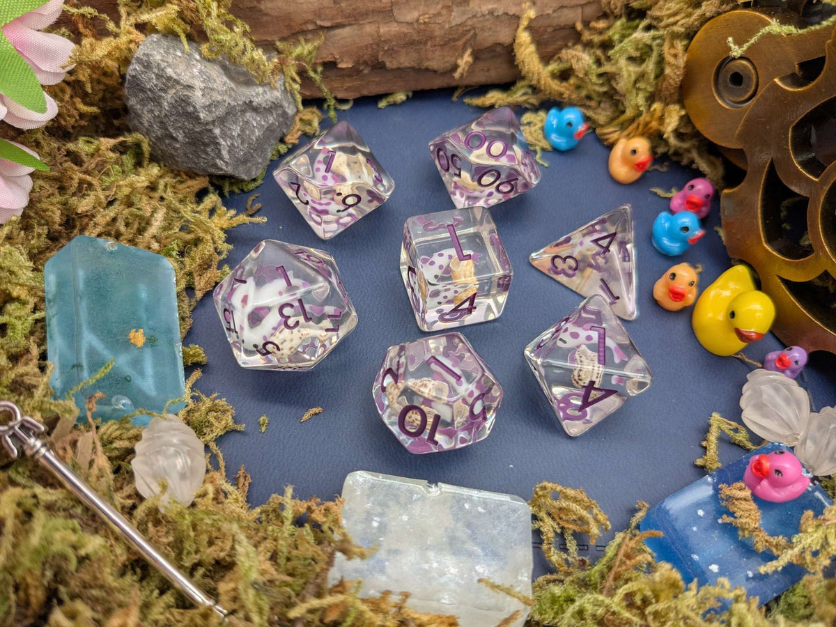 Seashells Inclusion Dice Set