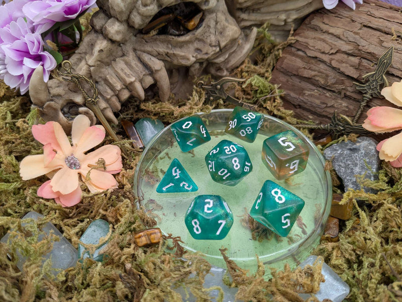Forest Green Fog Dice
