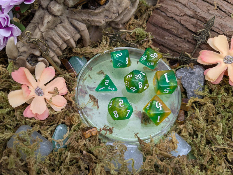 Lime Green Fog  Dice