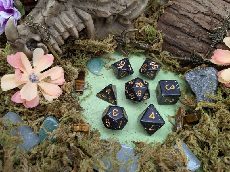 Black Shimmer Dice