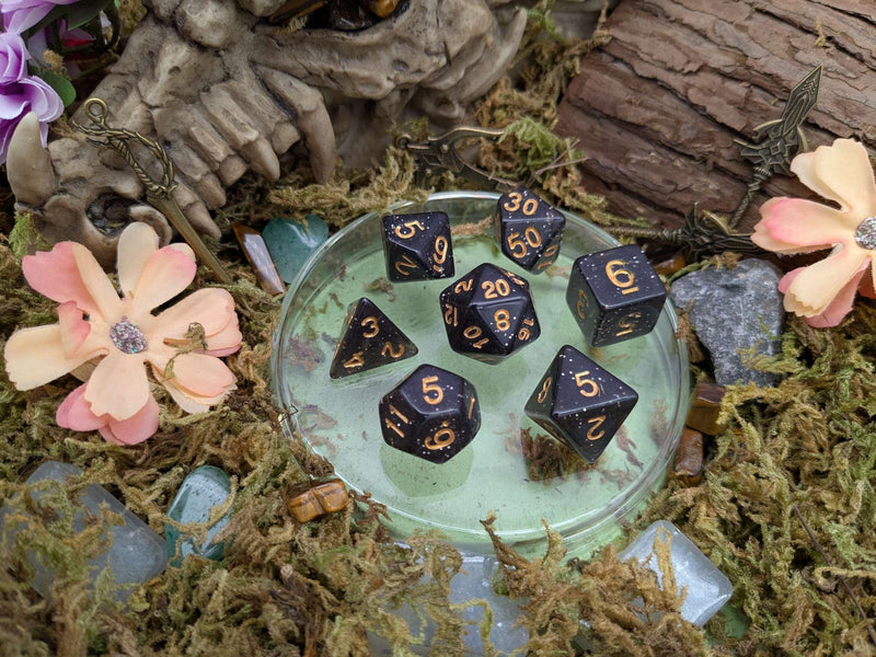 Black Shimmer Dice