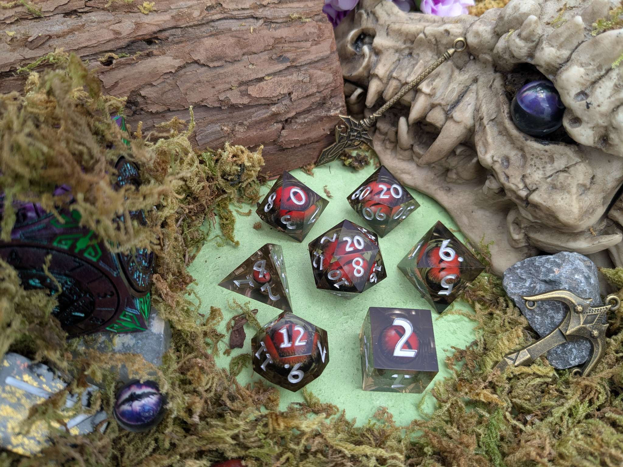 Snake Eye Red Liquid Core Dice Set