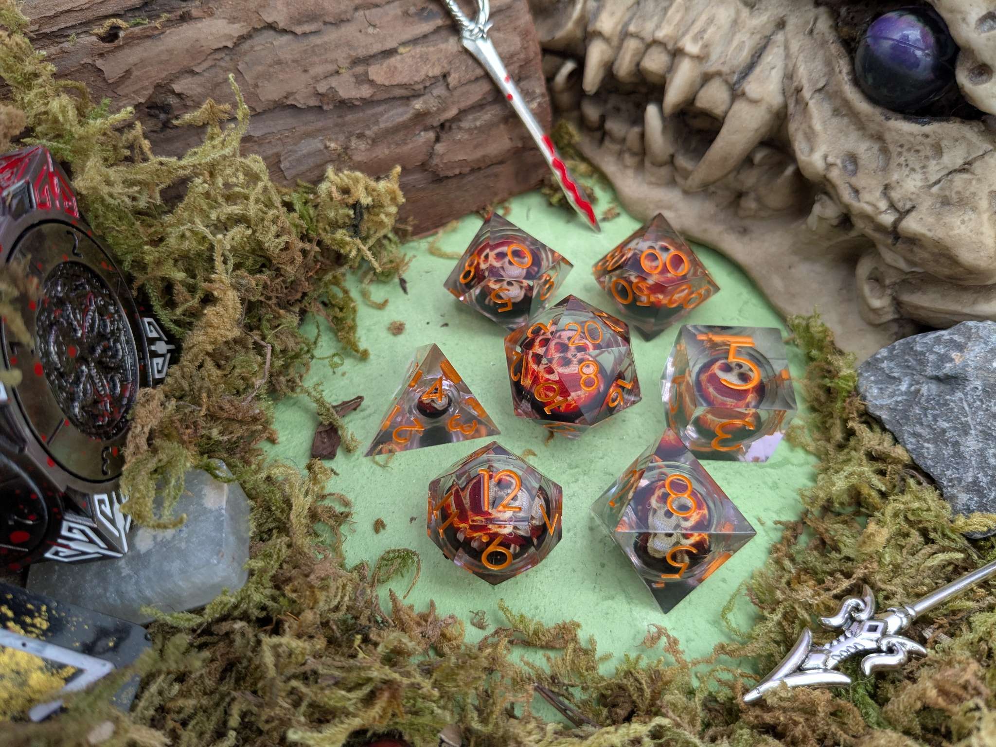 Skull Pirate Liquid Core Dice Set