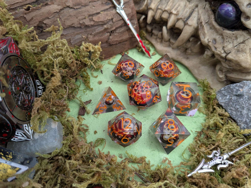 Skull Pirate Liquid Core Dice Set