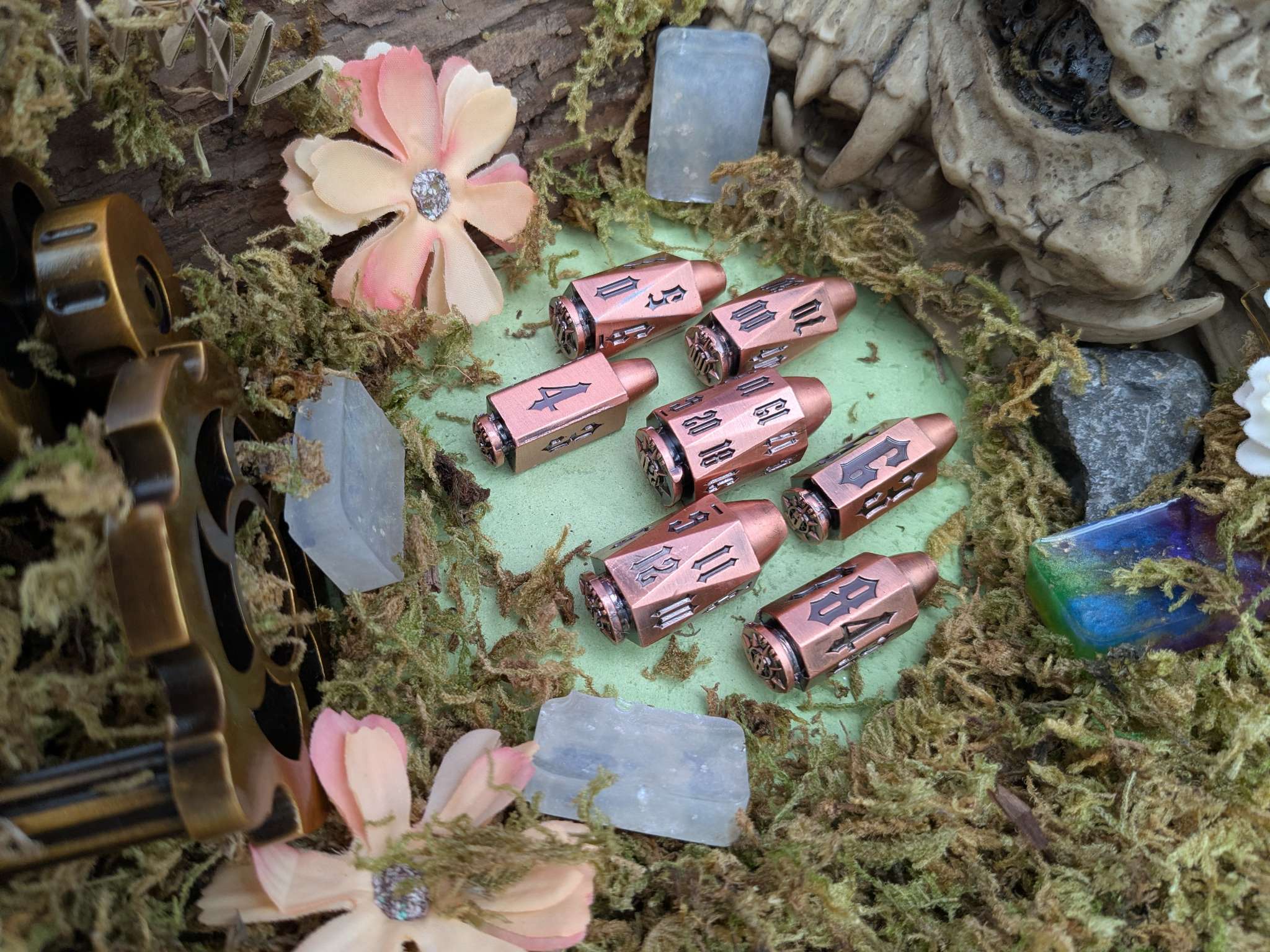Deadeye's Dice | Metal Bullet Hell Dice Set