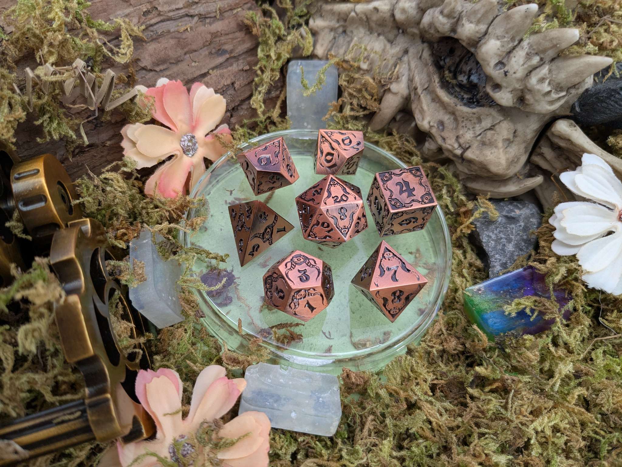 Relics of The Deep | Metal Eldritch dice set