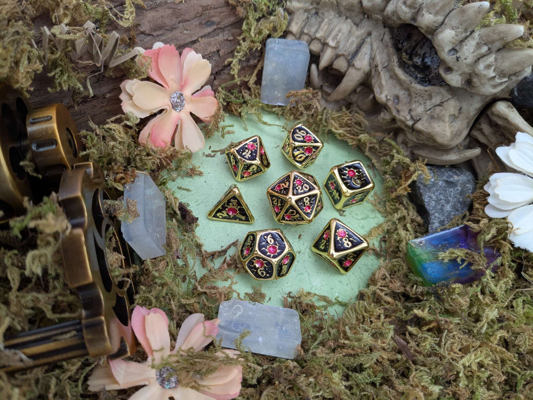 Royal Black Metal Core Dice Set