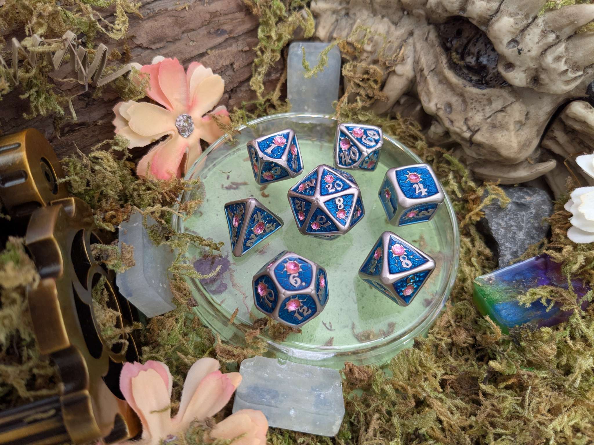 Royal Blue Metal Core Dice Set