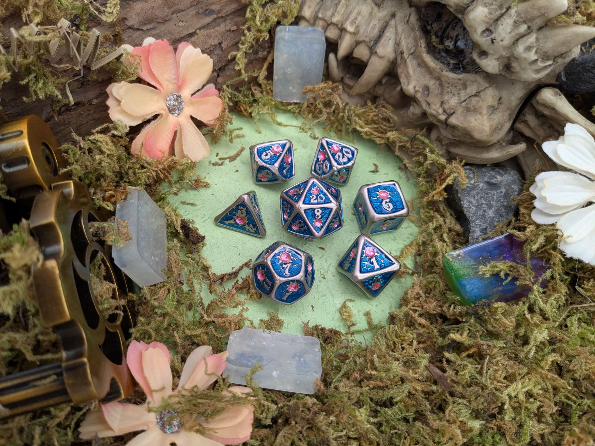 Royal Blue Metal Core Dice Set