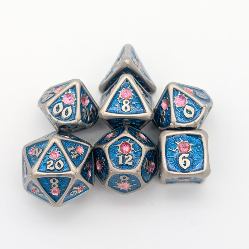 Royal Blue Metal Core Dice Set