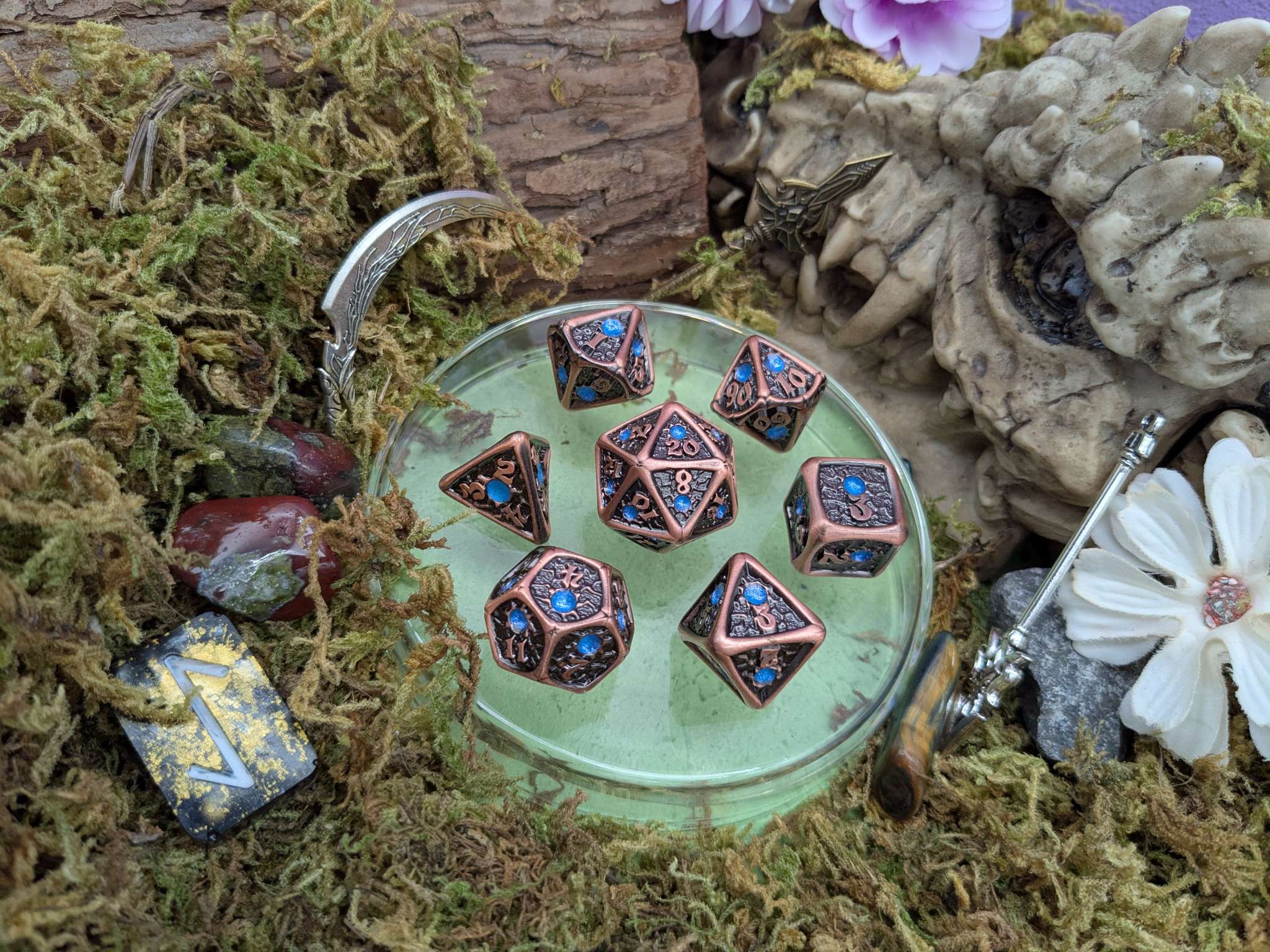 Royal Plum Metal Core Dice Set