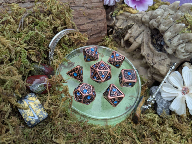 Royal Plum Metal Core Dice Set