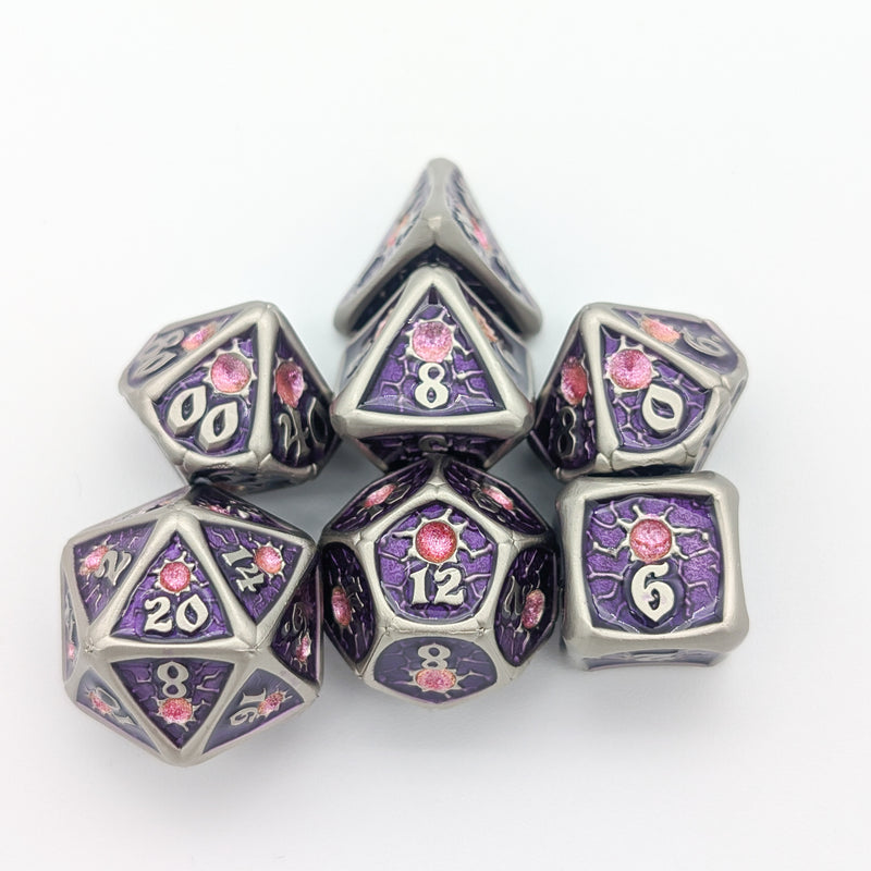 Royal Purple Metal Core Dice Set