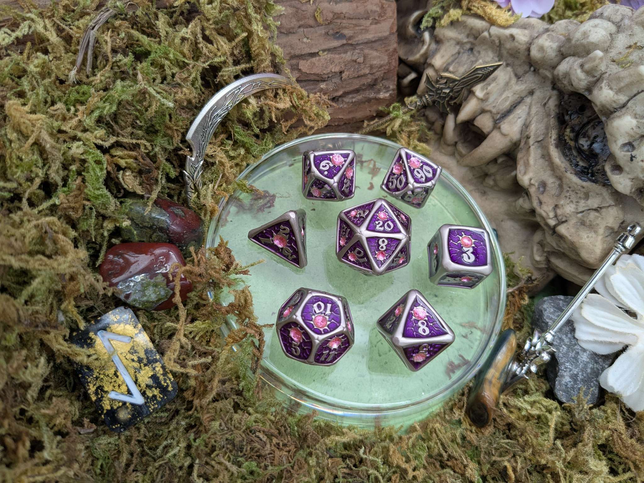 Royal Purple Metal Core Dice Set
