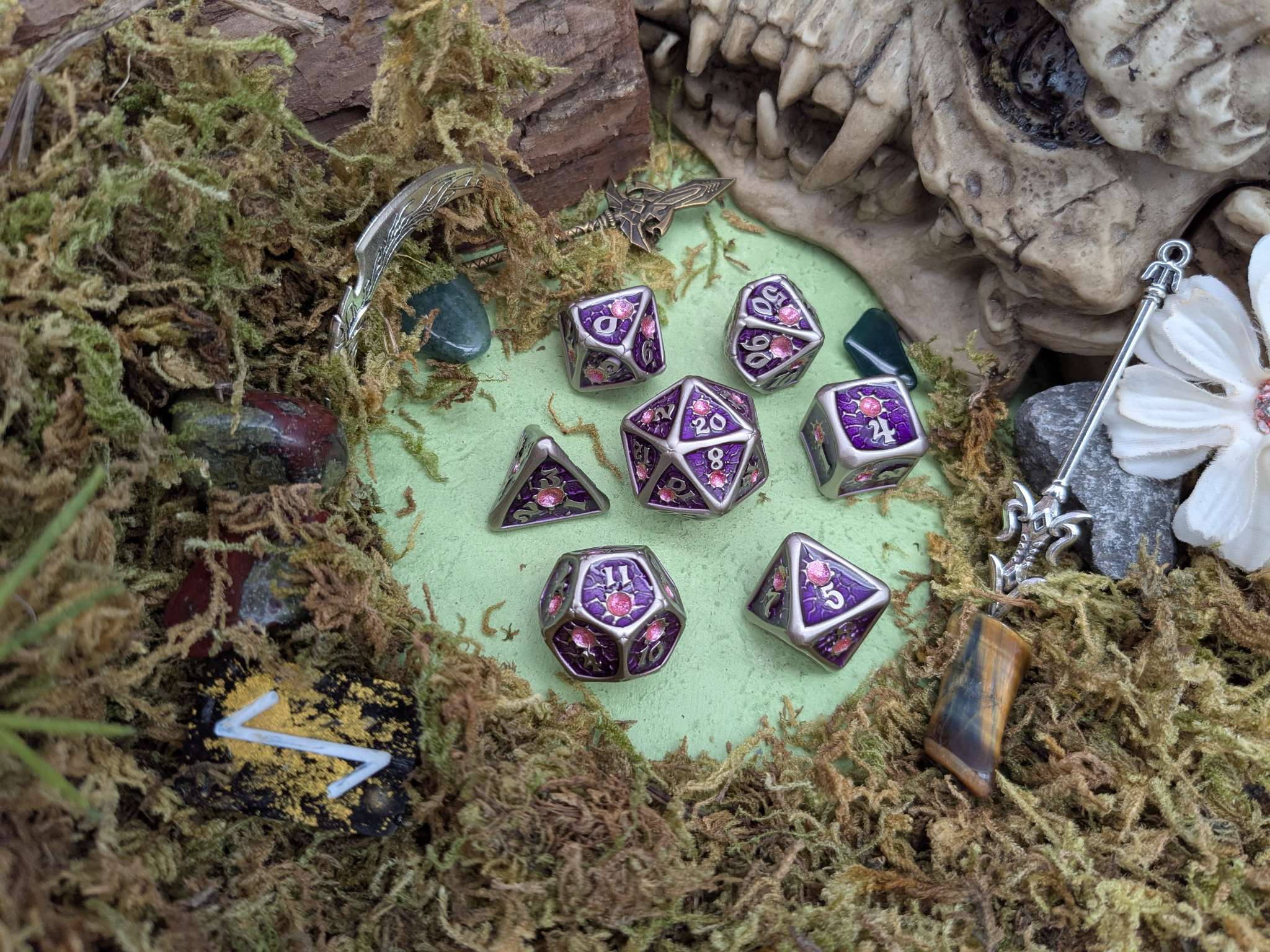 Royal Purple Metal Core Dice Set