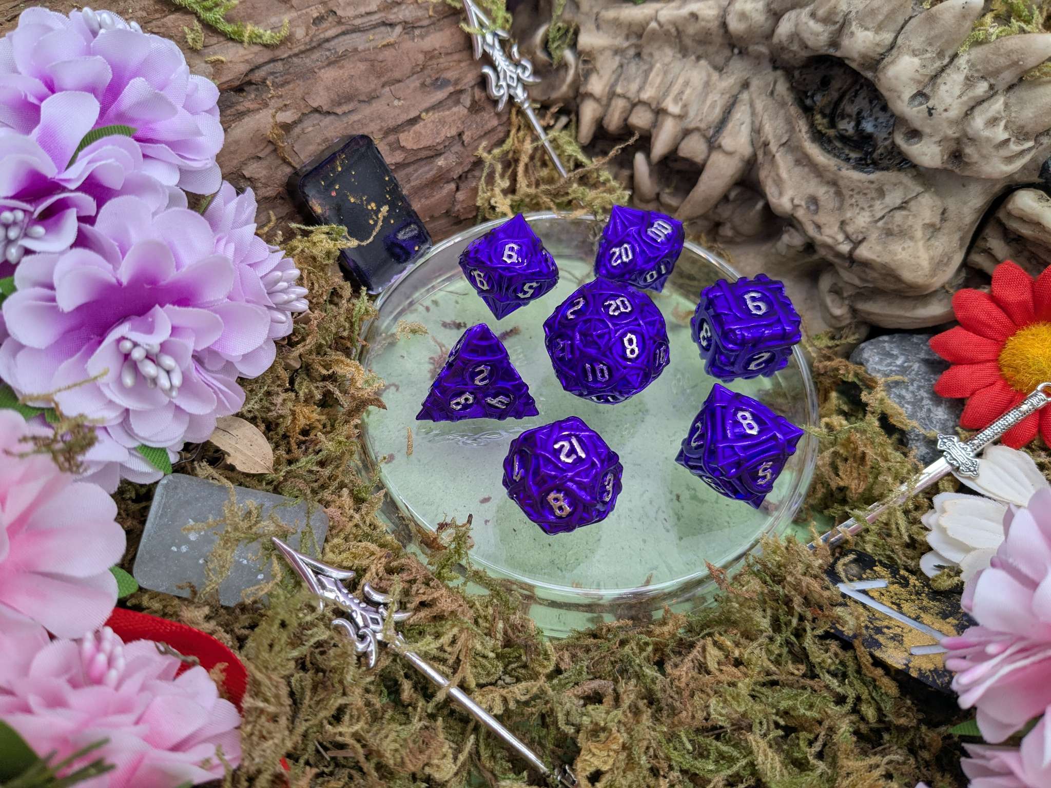 Thorns Purple Metal Core Dice Set