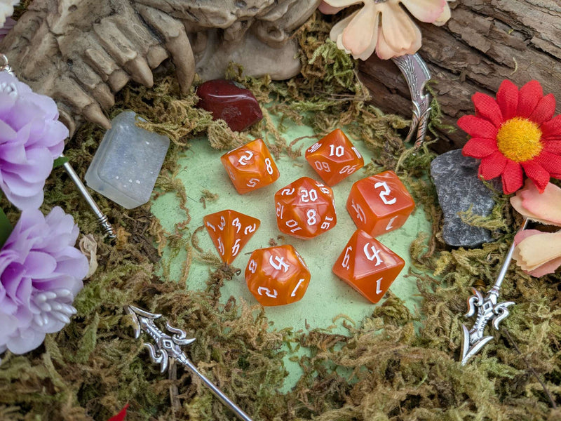 Orange Mist Dice Set