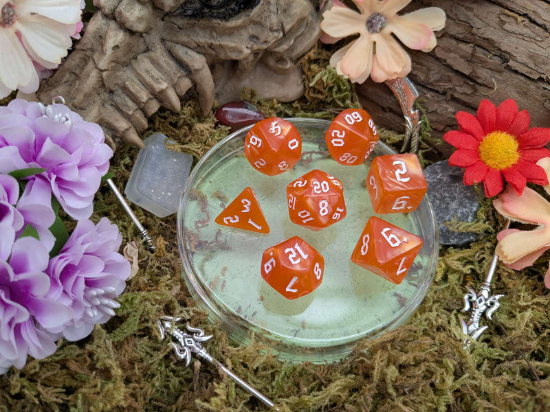 Orange Mist Dice Set
