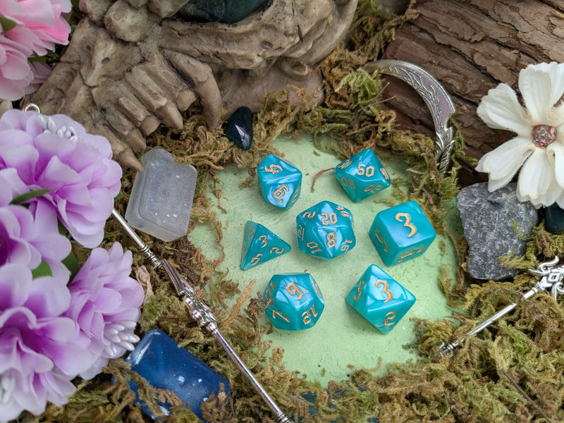 Turquoise Mist Dice Set