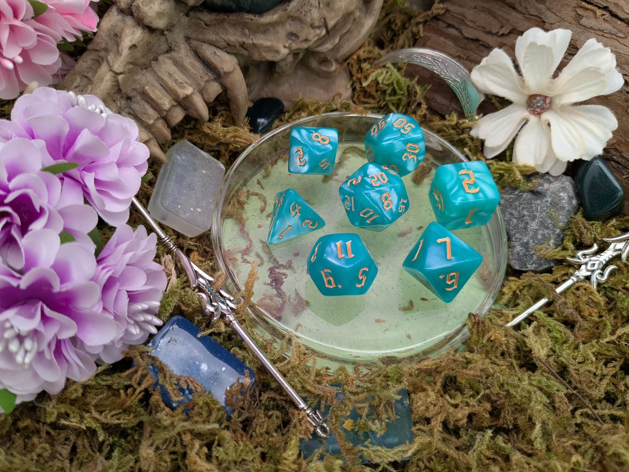 Turquoise Mist Dice Set