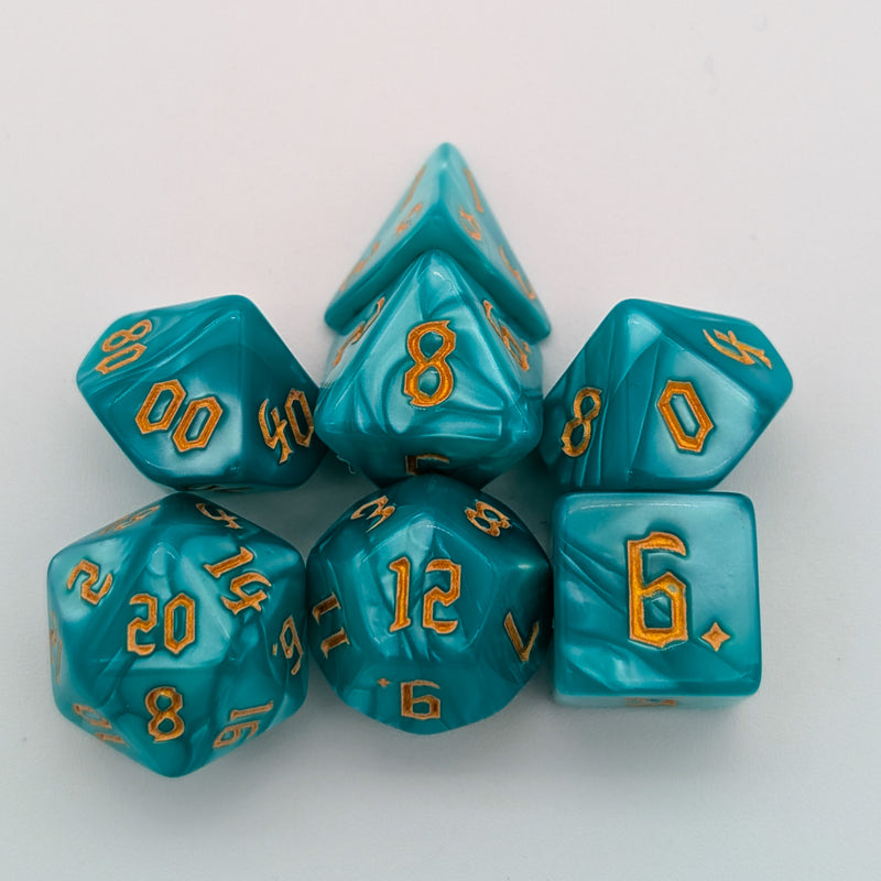 Turquoise Mist Dice Set