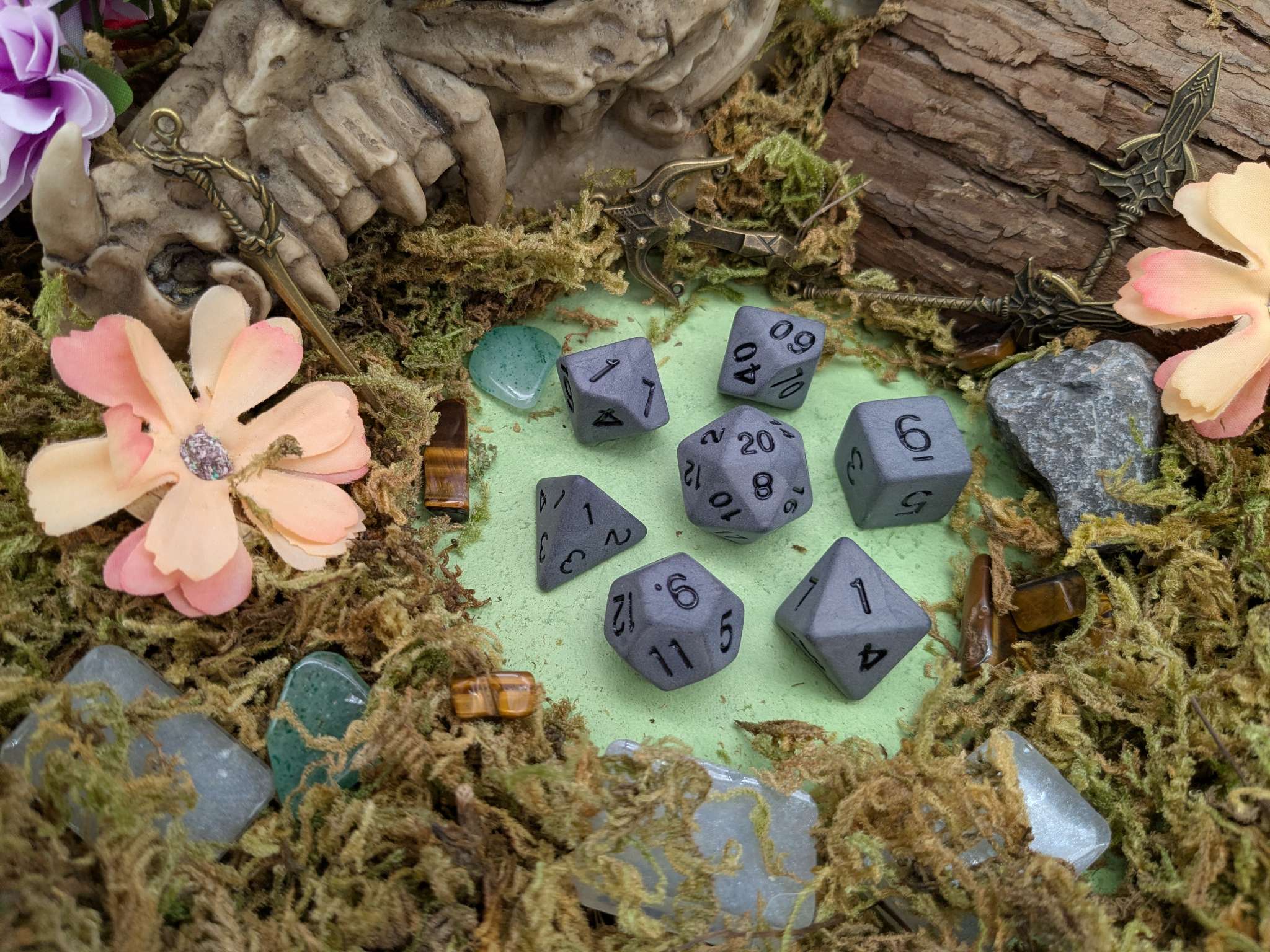Tombstone Pastel Grey Dice